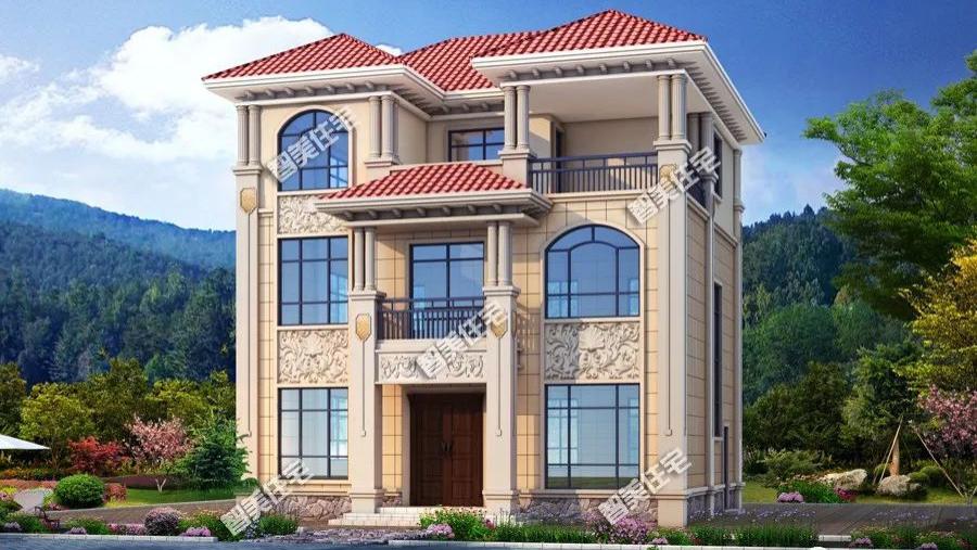 气派颜值高的自建房，简欧风格外观，这样的房子看无数遍也不腻