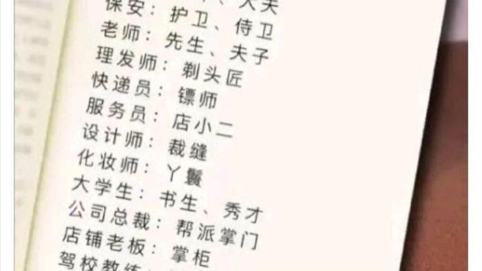 职业教育|“你现在的职业在古代叫什么？”评论区都是人才啊！