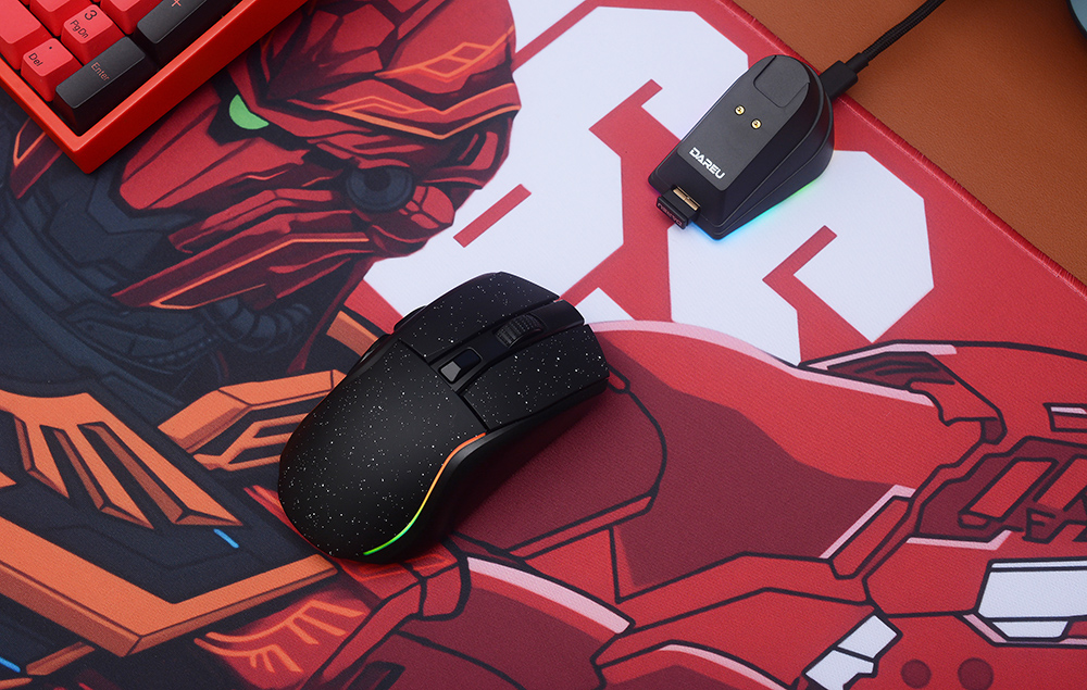 达尔优|带充电底座低延迟无线鼠标,达尔优A950这新品真是快