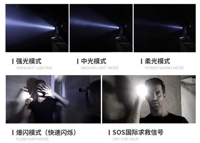 |200米照射距离 LED强光手电59元