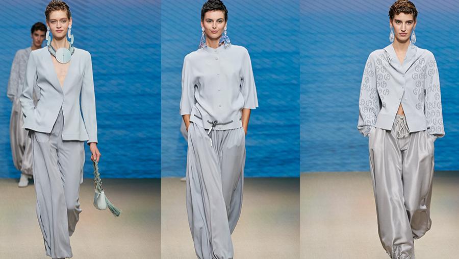 Giorgio Armani 2022春夏系列，纯色的简约，轻薄面料的轻盈