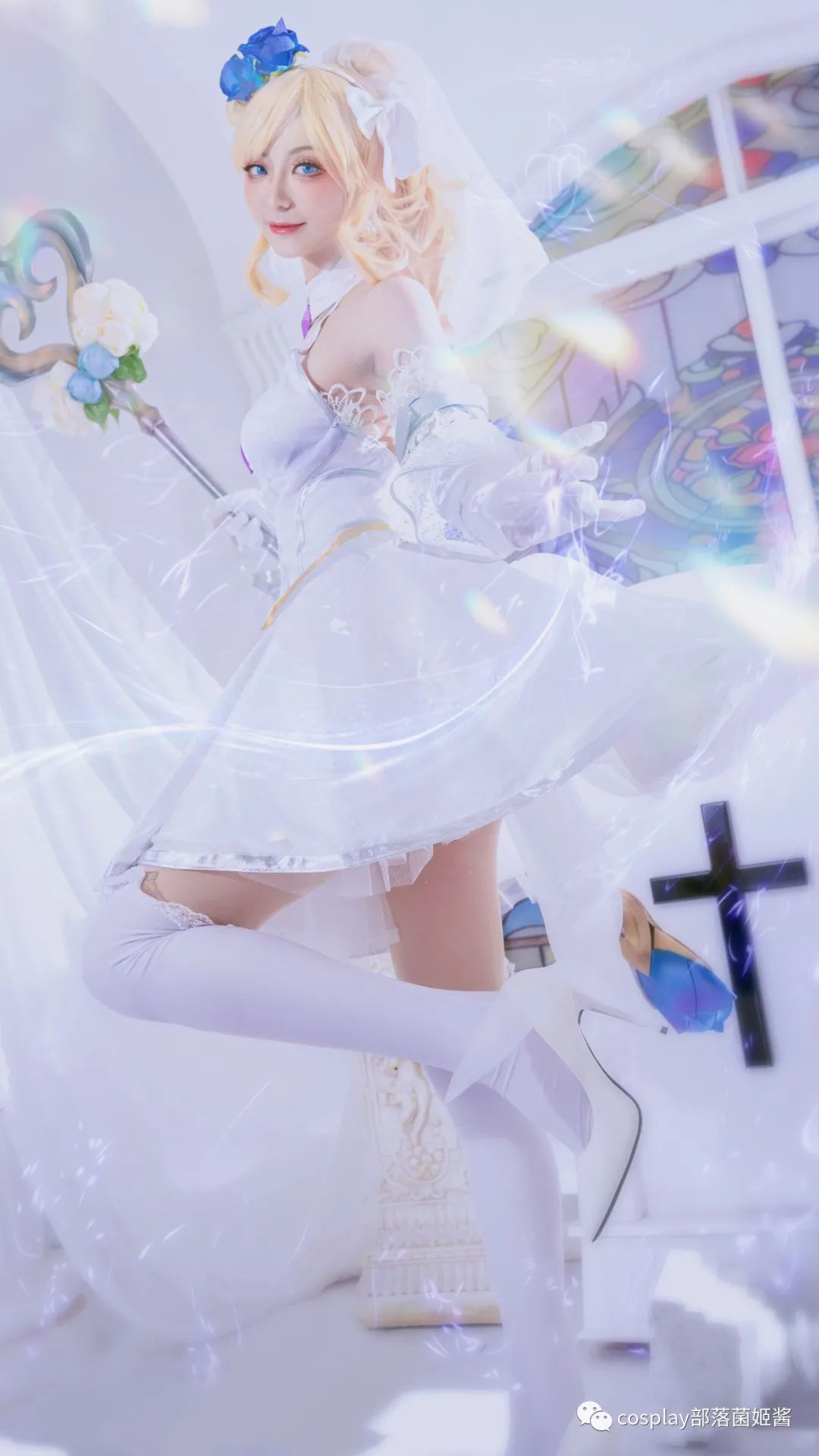 玫瑰|cos：英雄联盟水晶玫瑰拉克丝cos正片@阿井菇凉