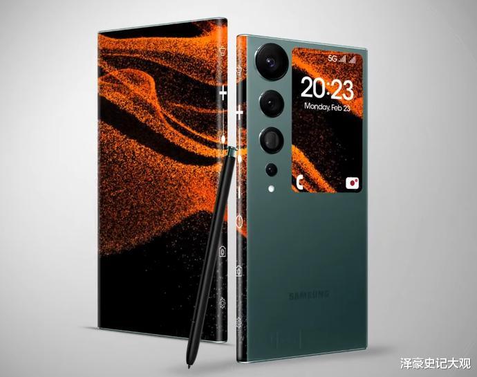 三星|三星S23UItra渲染图，无边曲屏+2亿主摄，设计激进将再次“封神”