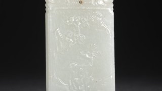 和田玉籽料|清代-和田玉籽料“福禄寿”佩牌