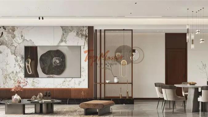 【鲁班装饰】纳东花园190㎡新中式，品生活底蕴