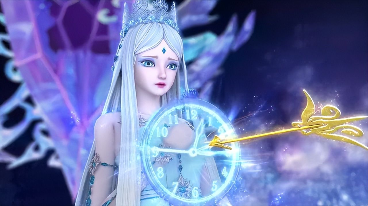 冰公主|叶罗丽：冰公主果然喜欢舒言，为他阻挡时间之箭，同生共死