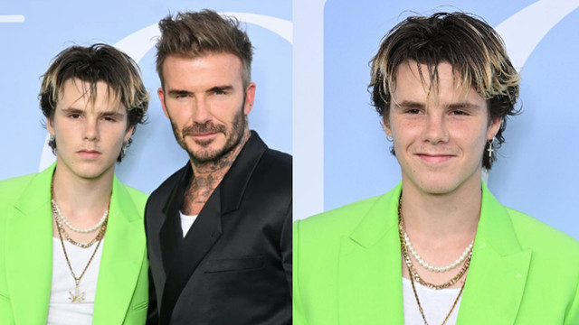 小贝|小贝17岁儿子看秀，越长越像万人迷！颜值逆袭，神似30年前父亲