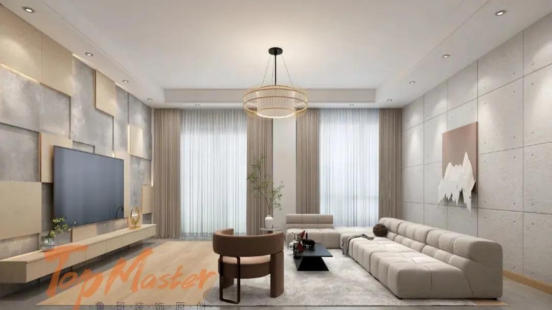 【鲁班装饰】倚澜苑300㎡现代简约风格，舍弃繁复，追寻简实纯粹的意境