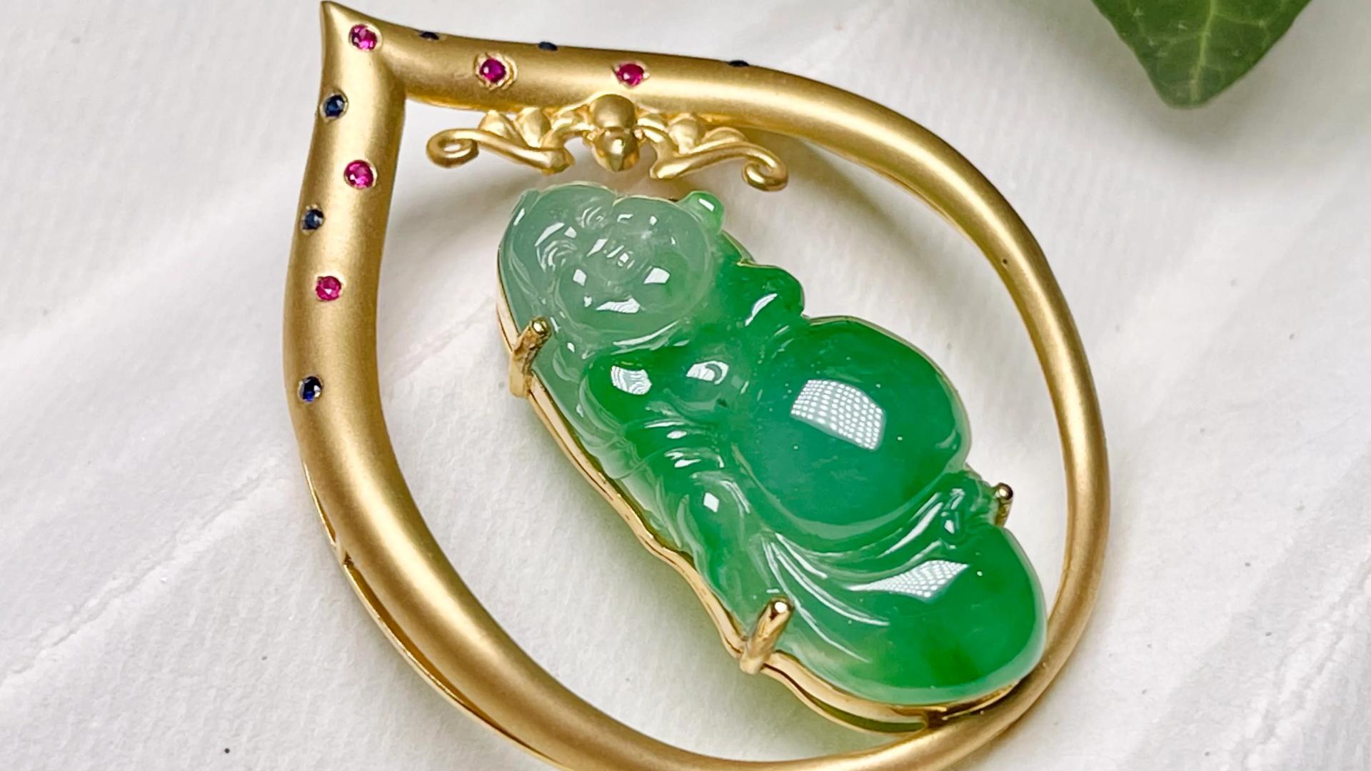 翡翠|世上安得两全法？精工巧镶小精品“福上有福”！