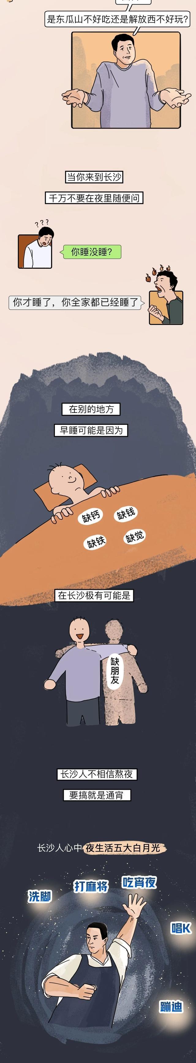木叶丸|全国哪里人最“快乐”？一组漫画「科普」，长沙人绝对有发言权！