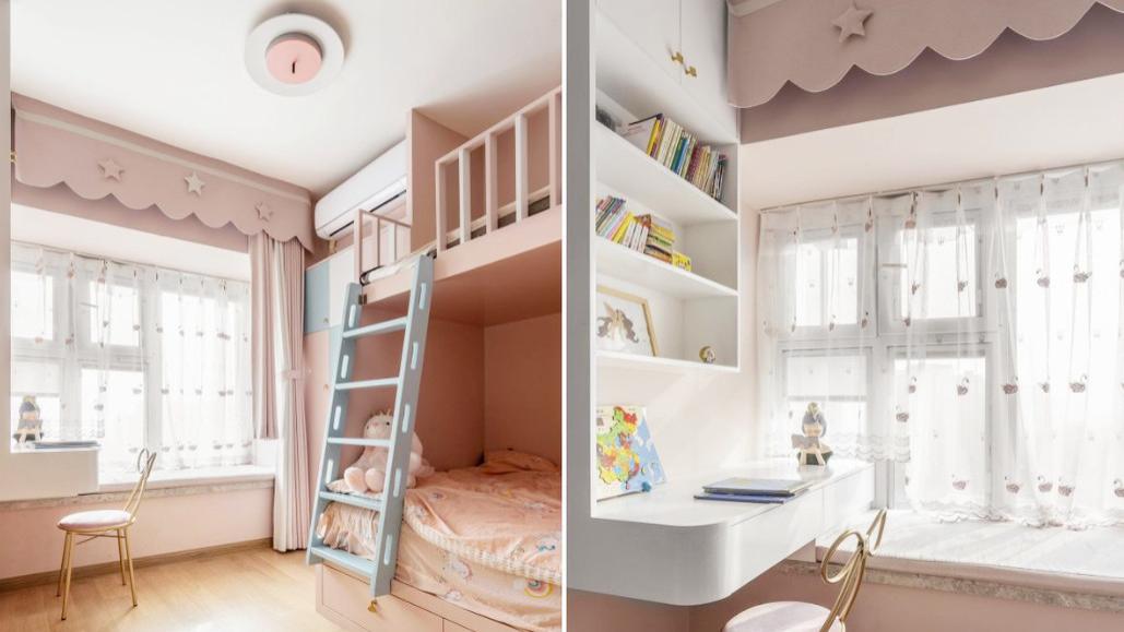 儿童房这样设计，8㎡装出16㎡的收纳，功能齐全颜值也无可挑剔！