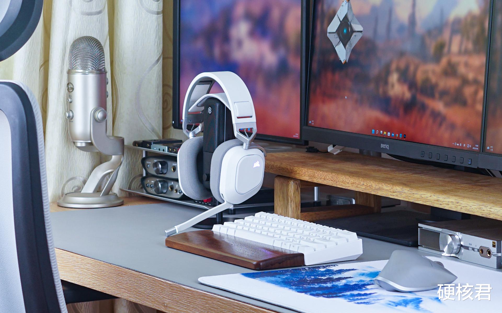 耳机|享受电竞音效的沉浸盛宴！美商海盗船HS80白色版耳机体验！