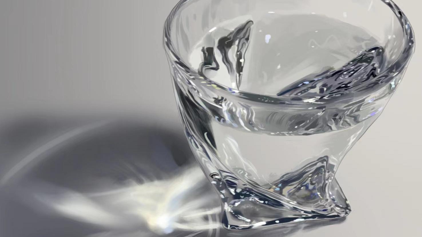 武魂|村田雄介发布自己的练习作画，一个水杯，就已经达到了渲染的效果