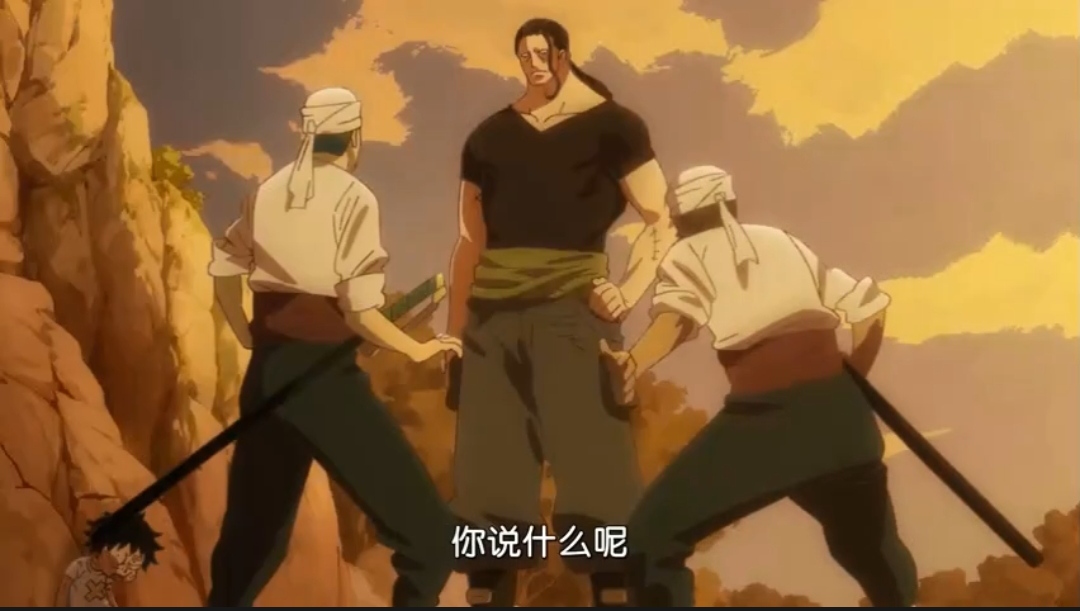 路飞|海贼王剧场版联动动画,贝克曼一眼吓住山贼,他是霸王色强者吗?