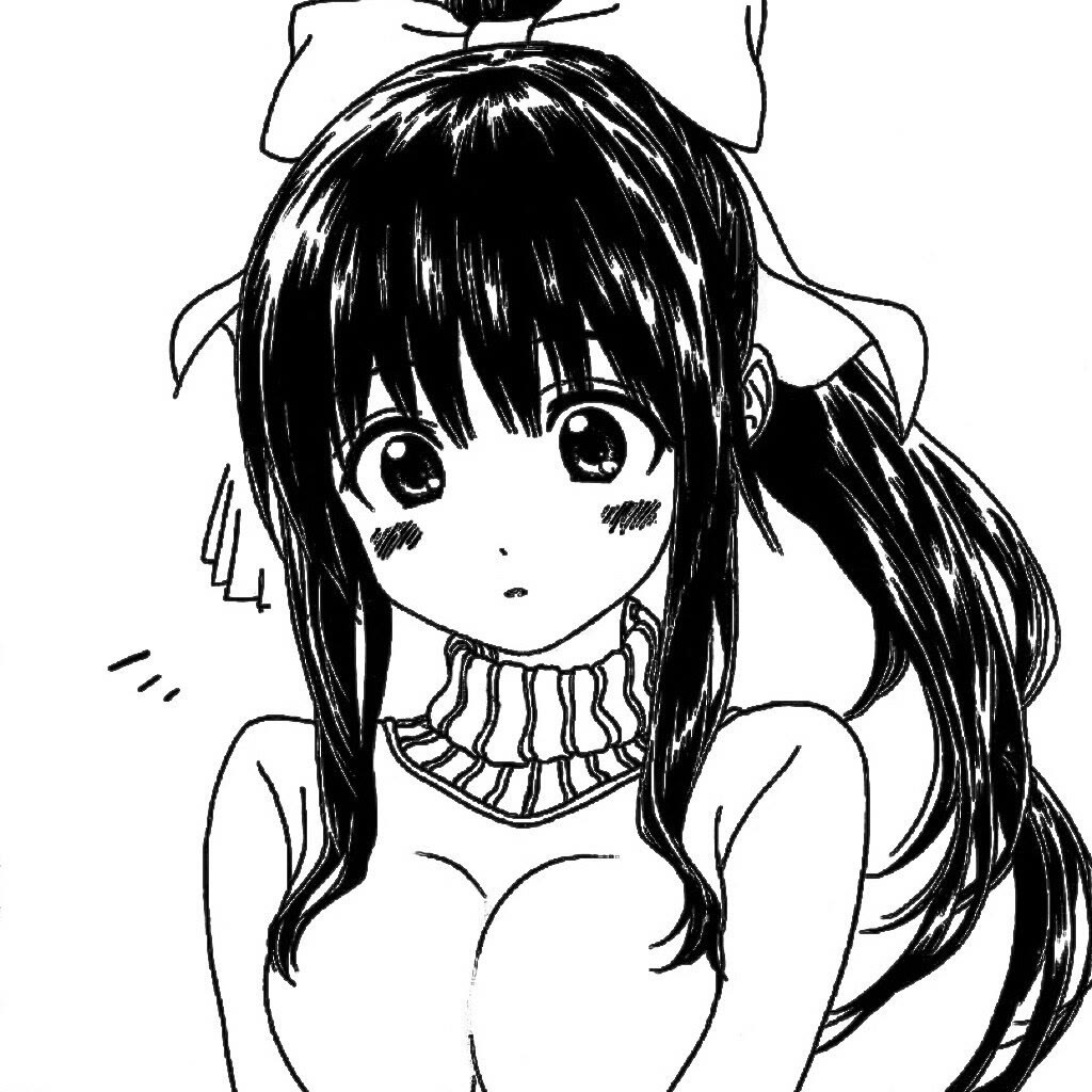 |黑白风旧漫动漫女生头像