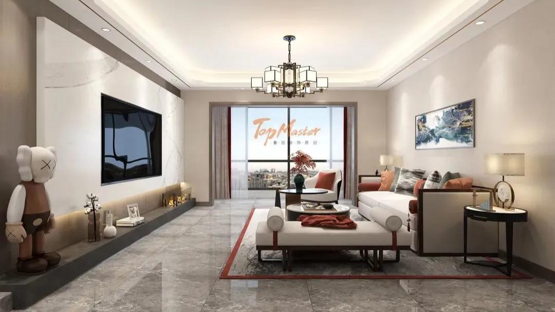 【鲁班装饰】滇池星城169㎡新中式风格，传统与现代时尚碰撞的火花。