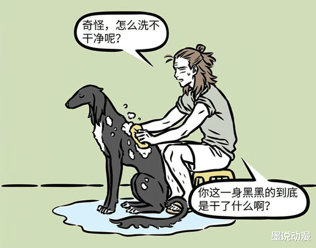 哮天|非人哉：黑色细犬登场，哮天再次吃醋，杨戬很喜欢它