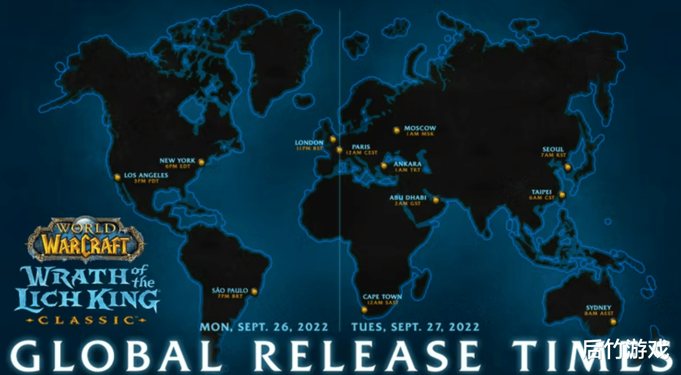 暴雪发布《魔兽世界》巫妖王怀旧的全球时间表，国服意外被忽视