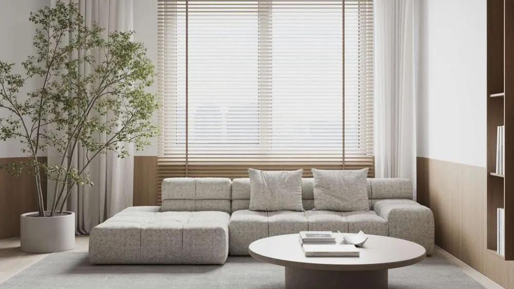 这是我见过最温柔的两居室，132㎡原木搭配简约白，原来也能这么随性