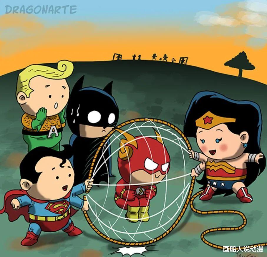 漫威|漫威DC搞笑漫画，蝙蝠侠和超人比赛射飞镖，闪电侠：你们礼貌吗？