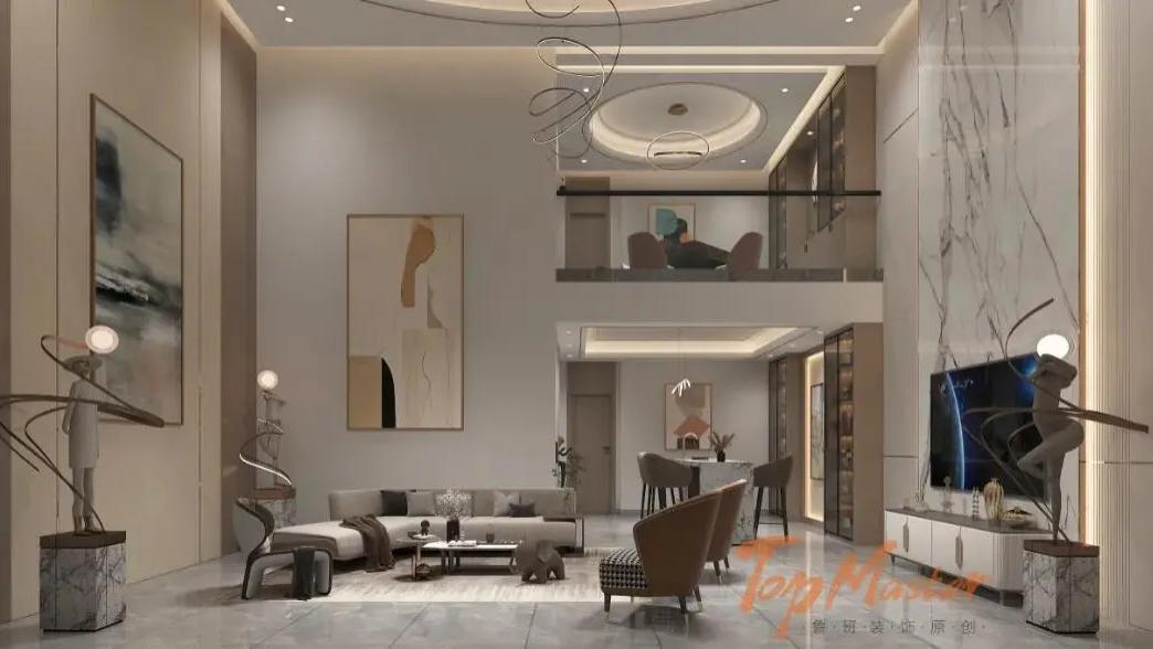 【鲁班装饰】云麓九里300㎡现代轻奢风格，细品优雅写意生活