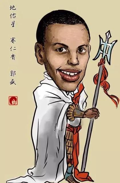 姚明|NBA球星水浒漫画版，姚明奥尼尔最好认，能认识二十位算我输