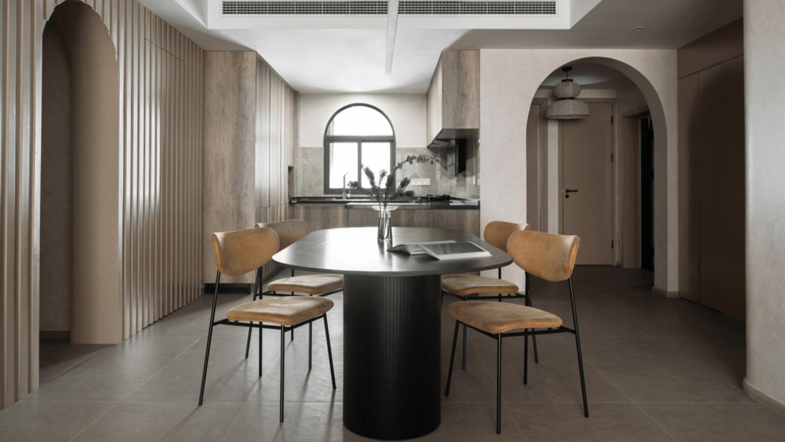 难怪弧形元素越来越流行，看了她118㎡新家，才知道有多美