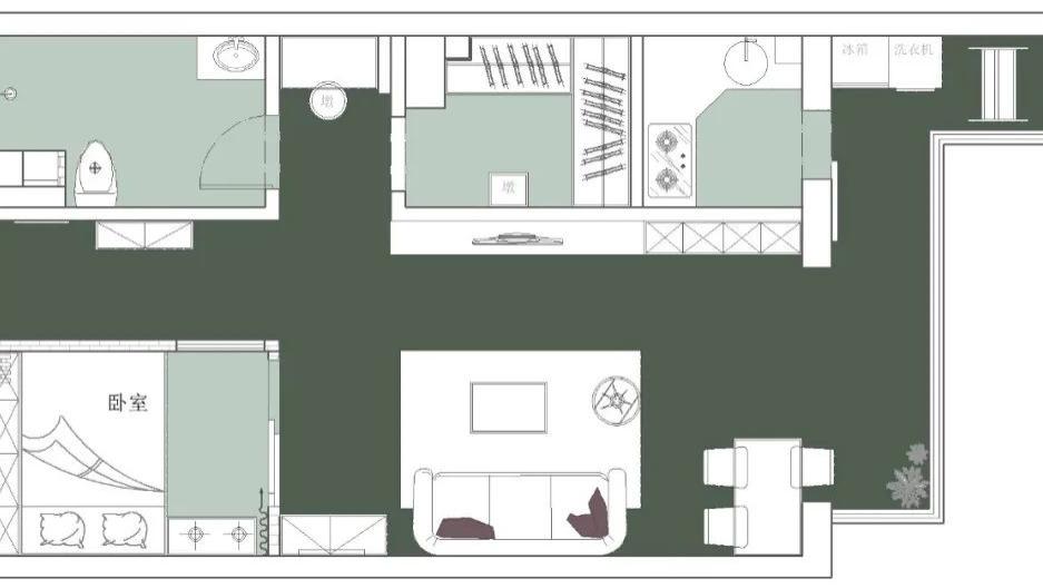 一居室小房还有衣帽间，独居生活真是爽！