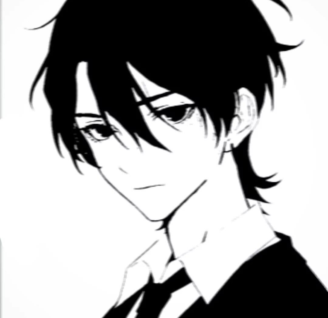 |动漫男头| 黑白帅气动漫男生头像