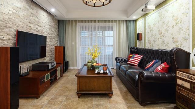 晒晒我家120㎡新房，电视背景墙你应该没见过，客厅立马高大上！