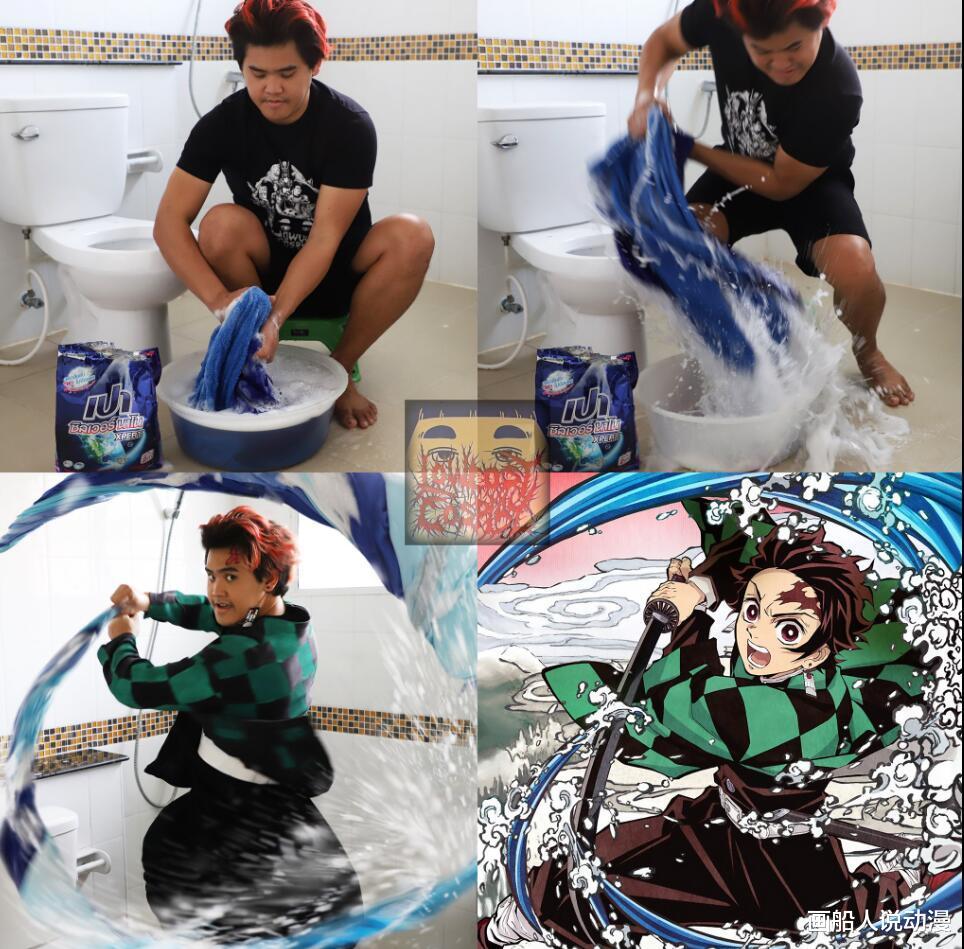 炭治郎|泰国小哥cos鬼灭之刃火了,达到R-18级,炭治郎预定水调“歌”头