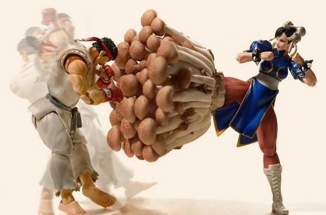 模型|蟹味菇百裂脚,纸巾升龙拳,牙膏筋斗云,不平凡动漫游戏世界缩影