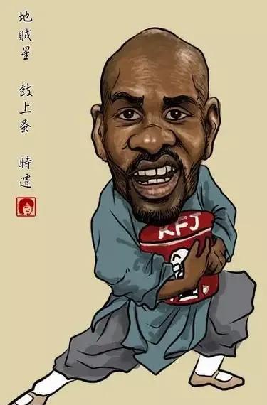 姚明|NBA球星水浒漫画版，姚明奥尼尔最好认，能认识二十位算我输