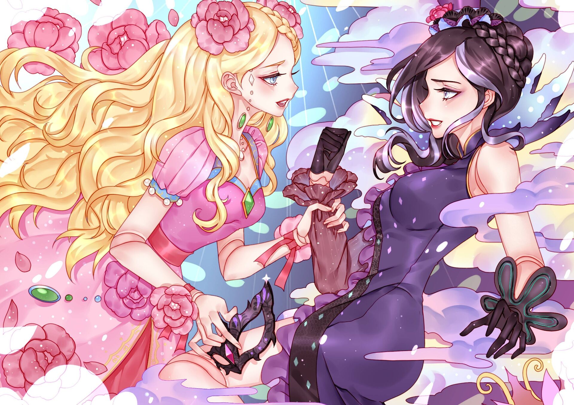 叶罗丽|叶罗丽漫画版人物,孔雀和罗丽成了同桌,思思和王默穿汉服逛街