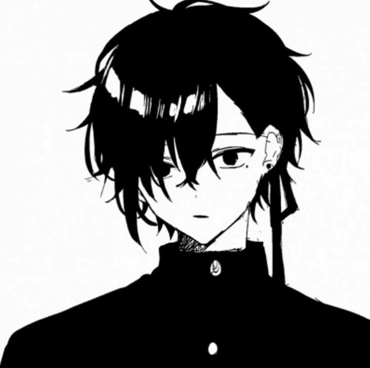 |动漫男头| 黑白帅气动漫男生头像