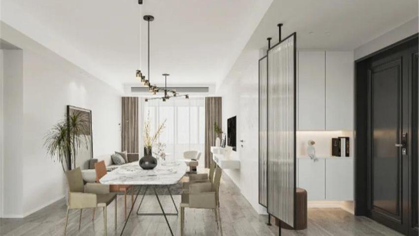 入户正对客餐厅，一眼见光怎么办？做好玄关柜和隔断，这都不是事