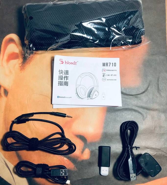 耳机|d看得见的游戏快乐,双飞燕MR710头戴式蓝牙无线电竞耳机。