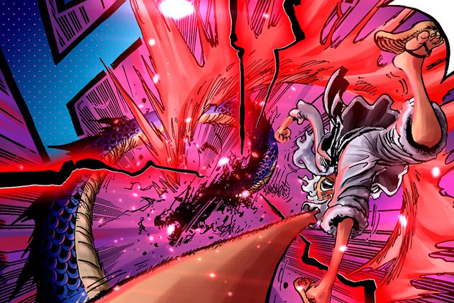 路飞|海贼王:猿神路飞打败火龙凯多,为打赤犬做铺垫