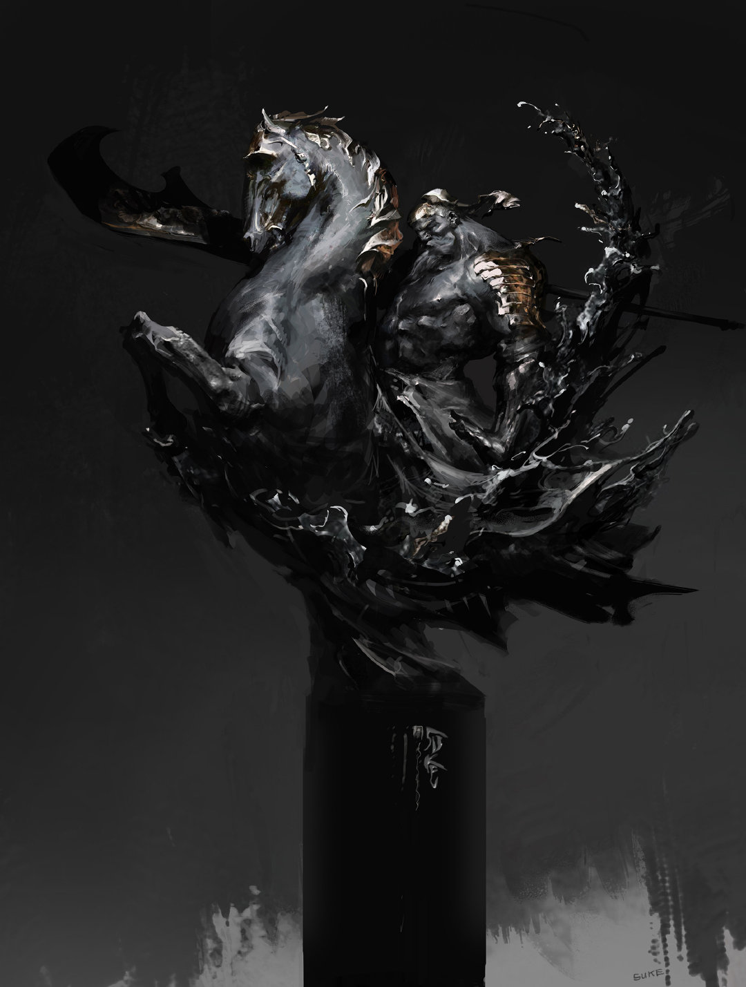 |極具沖擊力的CG概念人物插畫，畫面張力與故事氛圍都是不得了