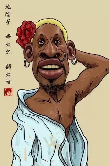 姚明|NBA球星水浒漫画版，姚明奥尼尔最好认，能认识二十位算我输