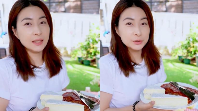 郭晶晶|郭晶晶豪宅院子里野餐！角落一堆盆栽打理精致，身后大蹦床太抢镜