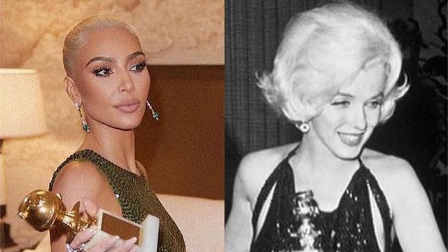 玛丽莲·梦露|41岁金·卡戴珊再复制梦露，小腹比传奇女星的平坦，却被指破坏经典