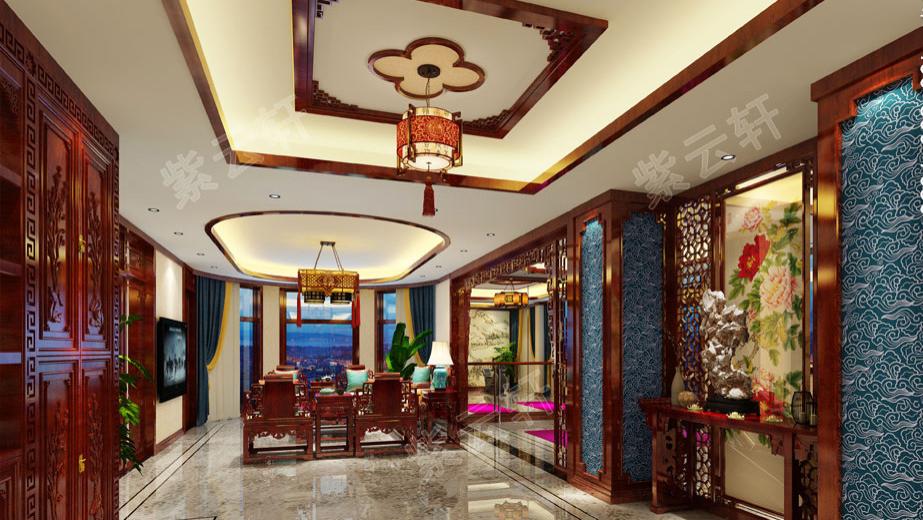 古典中式的空间设计，典雅如古，富贵满堂