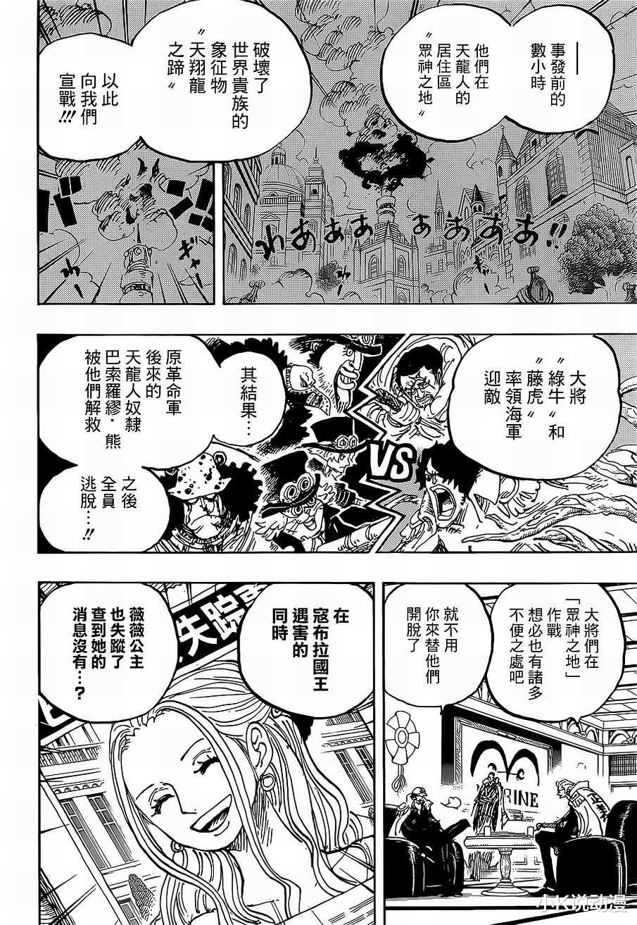 漩涡鸣人|海贼王1054,绿牛在和之国栽跟头,萨博的实力超越龙?