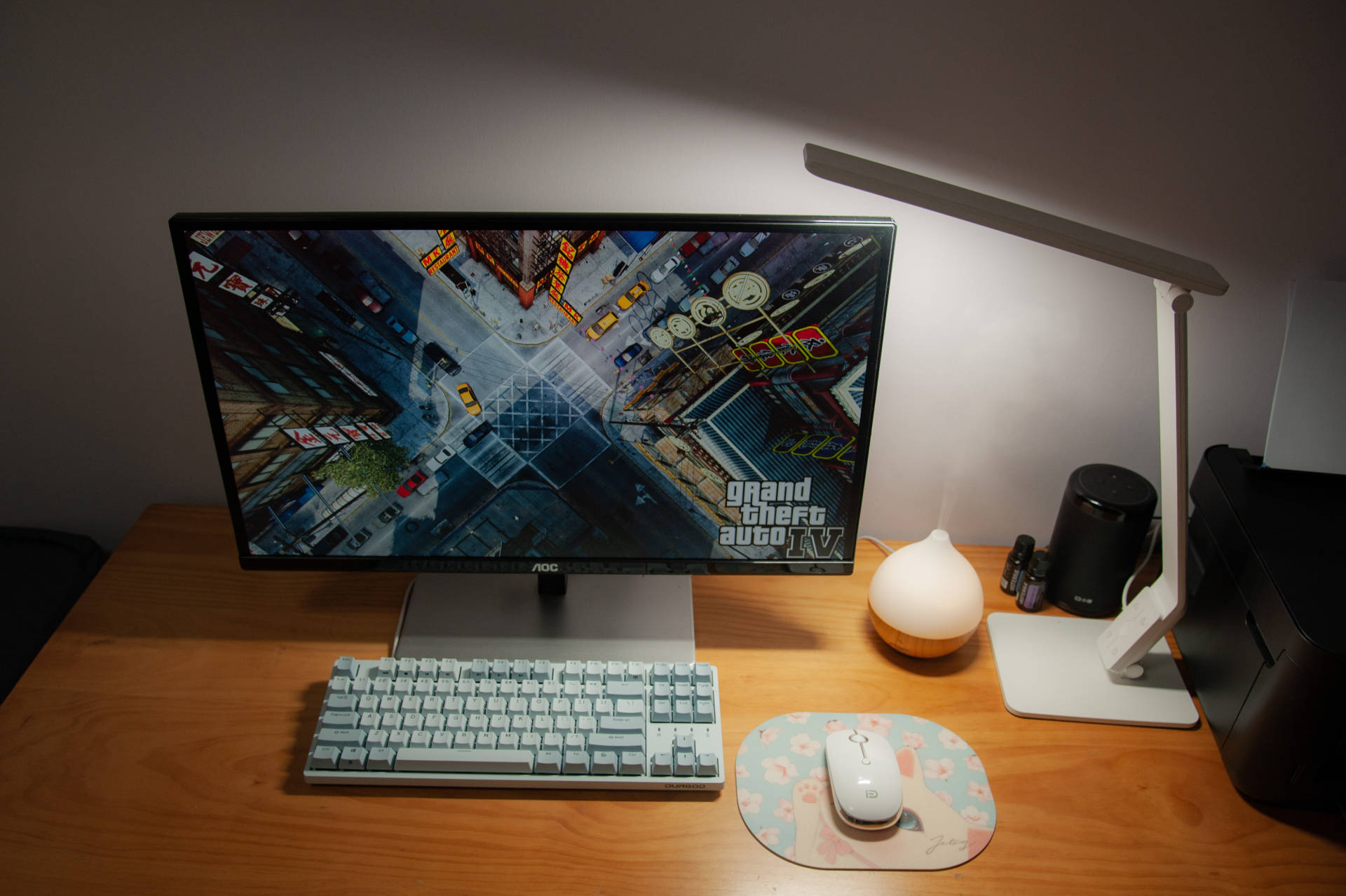 机械键盘|可盐可甜 杜伽K320红轴机械键盘 浅雾蓝