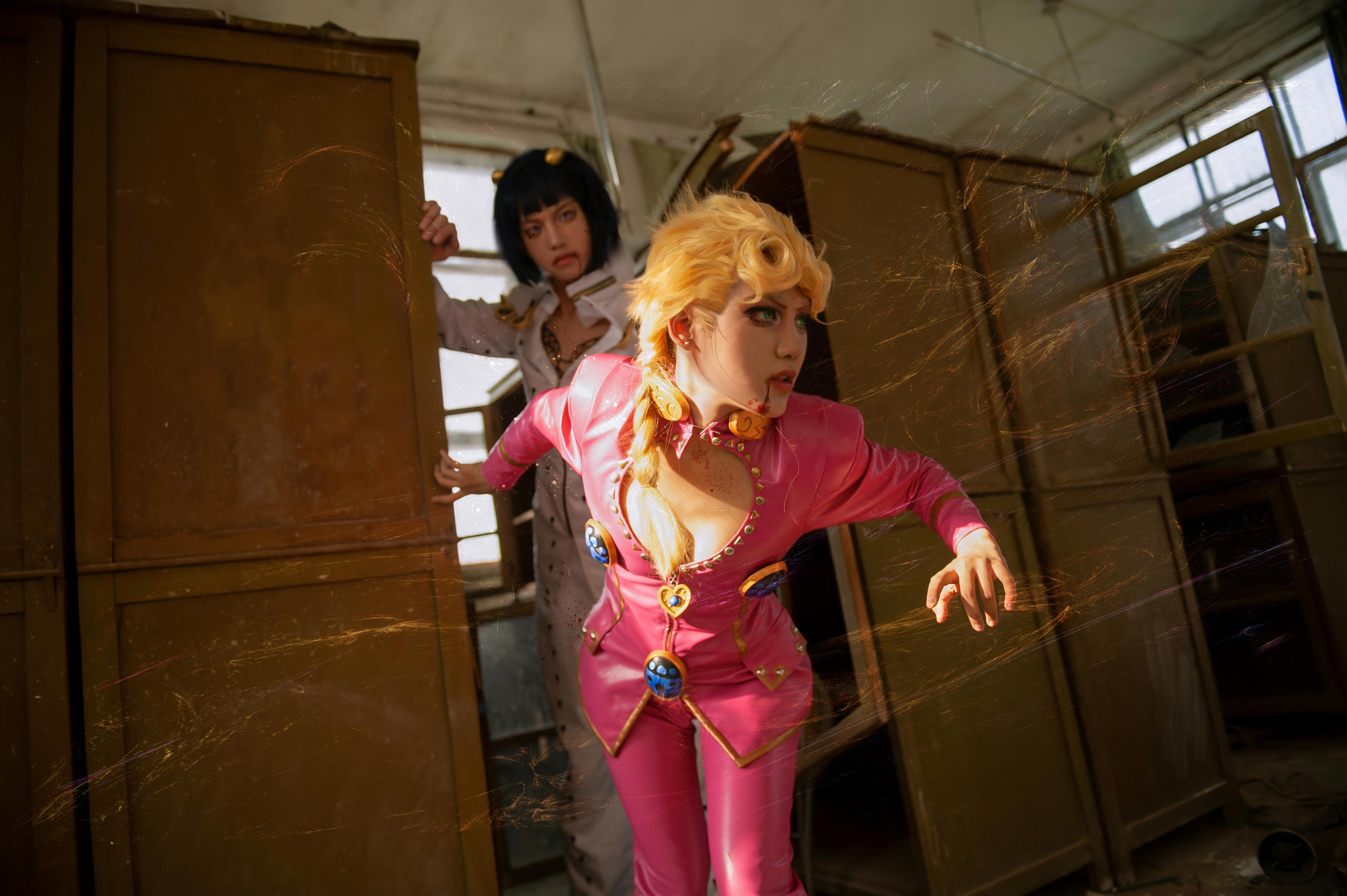 jojo的奇妙冒险|《JOJO的奇妙冒险·黄金之风》乔鲁诺X布加拉提cosplay