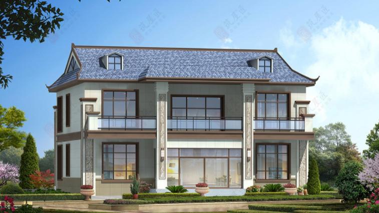 14×12米农村2层别墅设计，8室4厅规划，畅享乡居生活