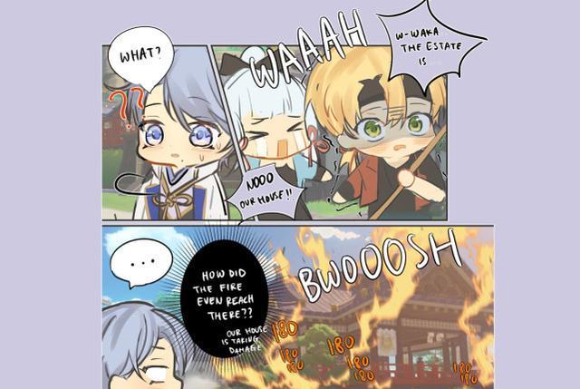 鬼滅之刃|原神二創笑死人，夜叉魈變身塵歌壺壺靈，托馬達成鬼滅之刃成就