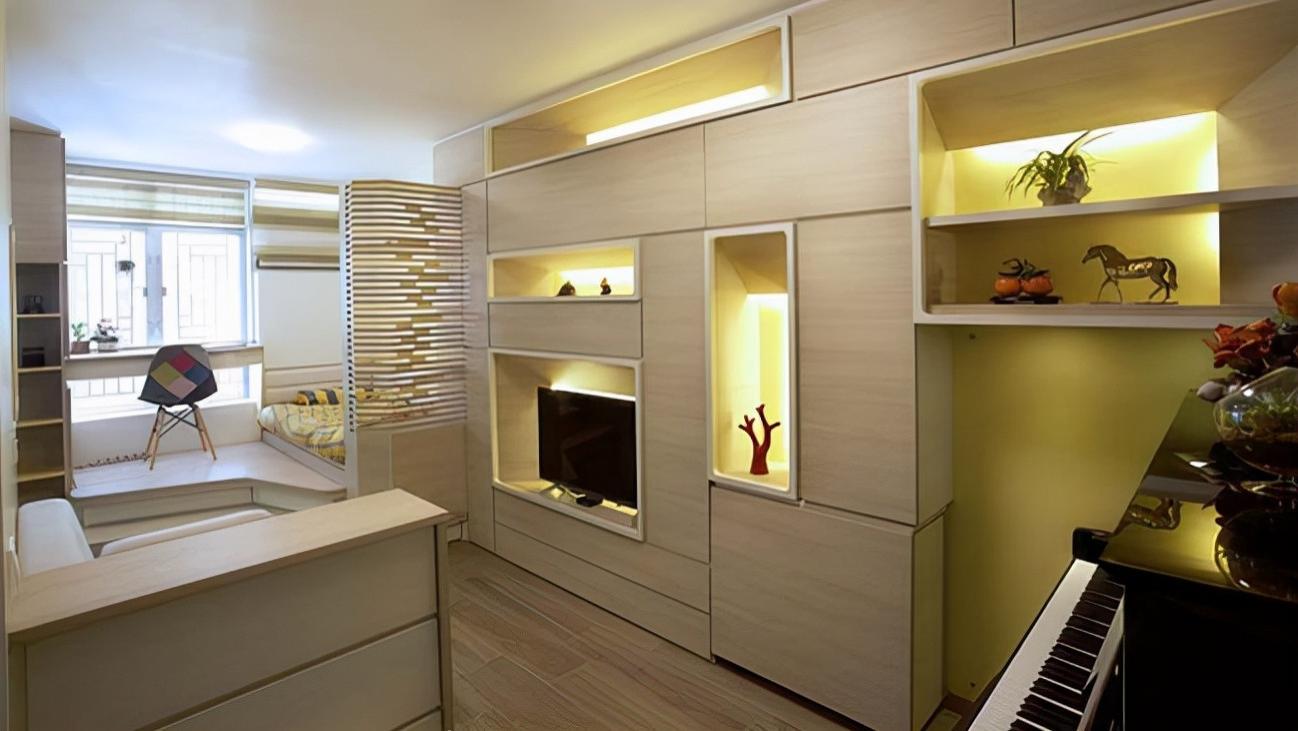 香港3口之家的蜗居生活：30㎡小屋打造出2居室，堪称小户型样板间