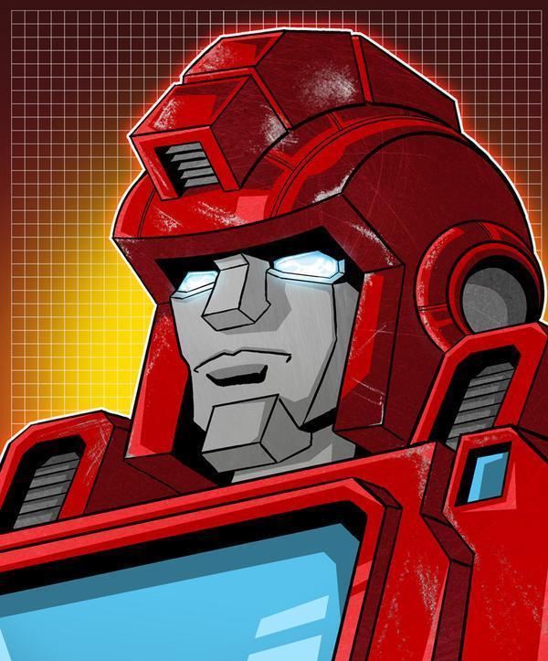 经典|变形金刚G1动画经典角色胸像插画，擎天柱有两张